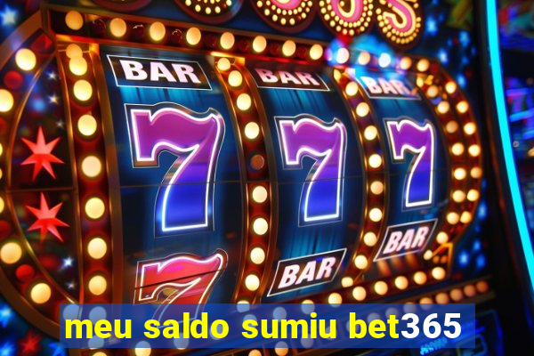 meu saldo sumiu bet365